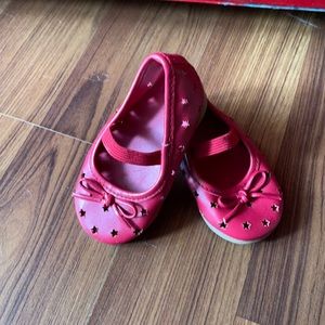 Gymboree red leather girls shoes sz 5